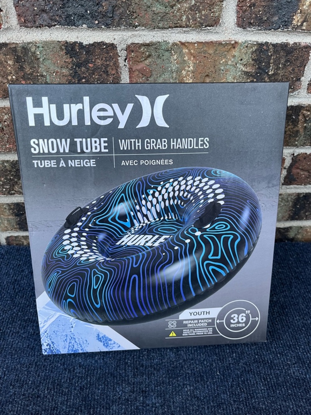 Hurley Snow Tube, Water Tube, Float Tube 36 Inch Handles Inflatable New
